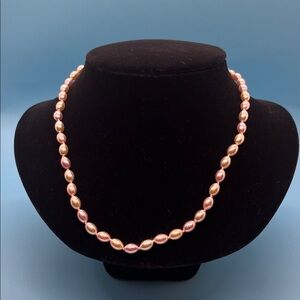 #NBL12.    Pink and Cream Pearl Necklace